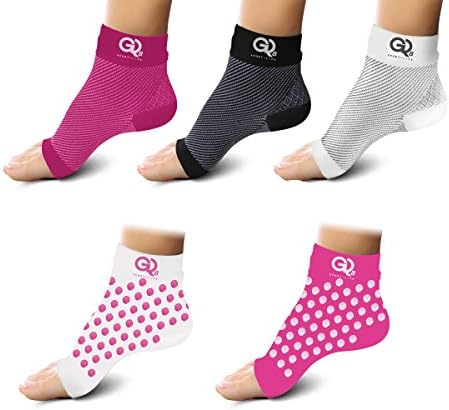 Go2 COMPRESSION SOCKS Gr8 Plantar Fasciitis Ankle Compression Sleeve Compression Foot Ankle Support Sleeve Plantar Fasciitis Sock Compression Ankle Socks That Provide Relief (Solid Nude, Small)