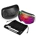 OutdoorMaster Ski Goggles PRO - Frameless, Interchangeable Lens 100% UV400 Protection Snow Goggles for Men & Women ( White Frame VLT 45% Purple Lens with Full REVO Red and Free Protective Case )