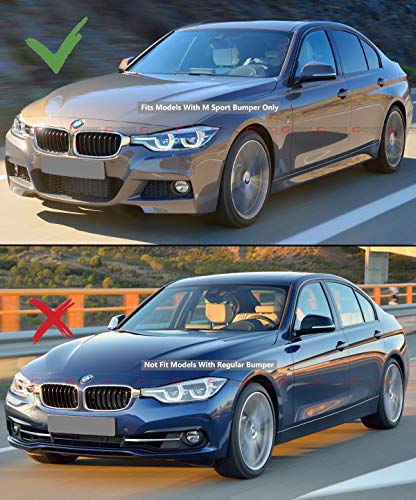 Fits for 2012-2018 BMW F30 F31 3 Series Sedan & Wagon With M Sport Bumper Performance Front Lip Spoiler Splitter Kit- Matt Black Finish - Thumbnail 4