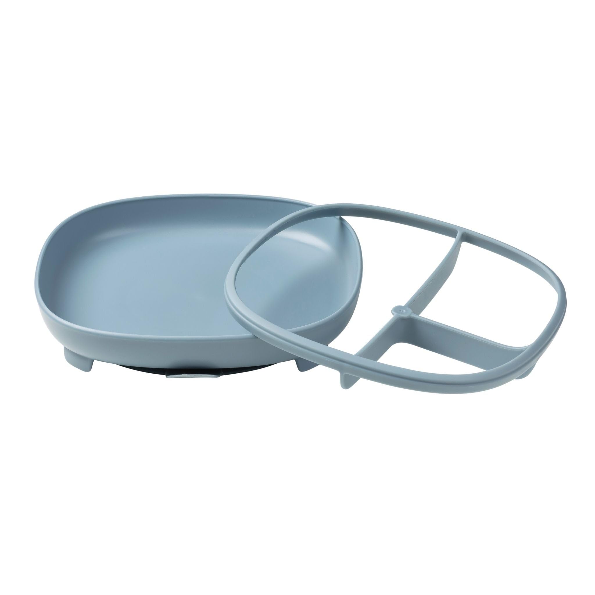 b.box 2 in 1 Suction Plate | Strong Suction Base | Removable Divider to Age up | Grows with Your Child | Curved Sides for Easy scooping | Dishwasher Safe | from 6m+