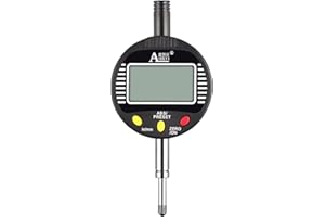 Aiceyi Digital dial Gauge, with a Range of 0-0.5in/12.7mm and a Digital Indicator Accuracy of 0.01mm/0.0005 "Metric and Imperial Measure Tool Electronic Dial Gauge