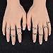 Malloom 11PCS/Set Women Bohemian Vintage Stack Rings Above Knuckle Rings Set (Silver)