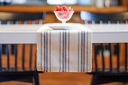Table Runner Grain Sack Fabric French Farmhouse Home Decor Dining Linens 15 Inches Wide Several Lengths Available
