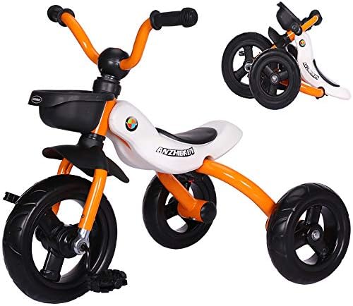 SSLC Trike For 1 Year Old Foldable 2 In 1 Toddler Trike Baby Tricycle Baby Balance Bike Carry Bag Lightweight Folding Riding on Toys Ages 2-4 years old Boys girl