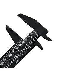 Maggift   Mini calibrador de doble escala de plástico con regla de calibrador para medir 6 piezas, 5.9 in, S