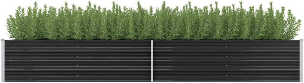 vidaXL Jardinera Rectangular Acero Galvanizado Verde Macetero ...