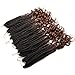 18 Inch 144 Roots/pack Crochet Braids Hair Box Crochet Braids With Curly Ends Ombre Brown Box Braid Crochet Hair Crochet Hair For Women Braiding Hair Extensions (Black&Brown(1B/30))