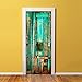 Fymural Door Wall Mural Wallpaper Stickers New 3D Old Wooden Vinyl Removable Decals for Home Room Decoration 30.3x78.7