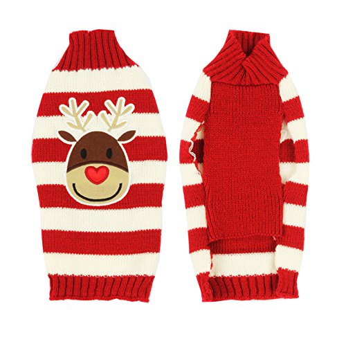 HAPEE Pet Holiday Cartoon Elk Dog Sweater
