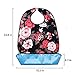 Vlokup 3 Pack Bibs for Eating Women Washable with Crumb Catcher, Rose & Lips