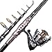 PLUSINNO Fishing Rod and Reel Combos Carbon Fiber Telescopic Fishing Rod with Reel Combo Sea Saltwater Freshwater Kit Fishing Rod Kit …