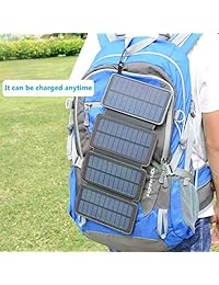 Cargador solar para exteriores, con dos puertos USB de 2,1 A, resistente al agua, para la mayoría de teléfonos, tabletas y más de 25000 mAh, de la marca SOARAISE