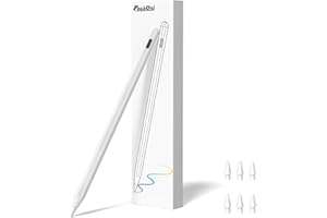 PEABONI Pencil 2nd Generation for iPad 2018-2024 with Magnetic Wireless Charging Compatible with Apple iPad Pro 13”(M4)/12.9”/11”,iPad Air 6(M2)/5/4/3,iPad Mini 7(A17 Pro)/6/5,iPad10/9/8/7/6 White