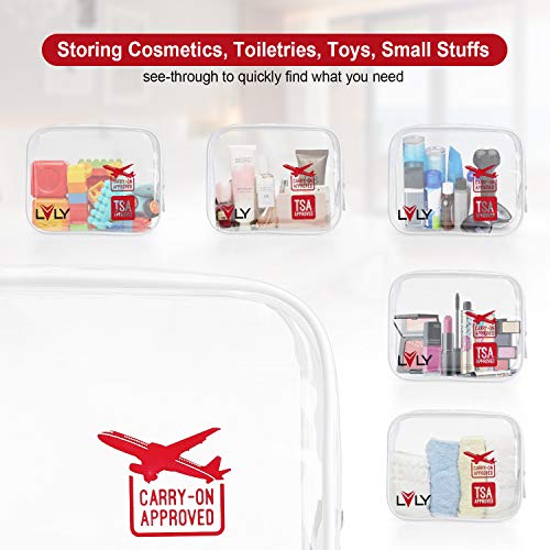 emissary 3 Pack TSA Approved Clear Toiletry Bag Waterproof Travel