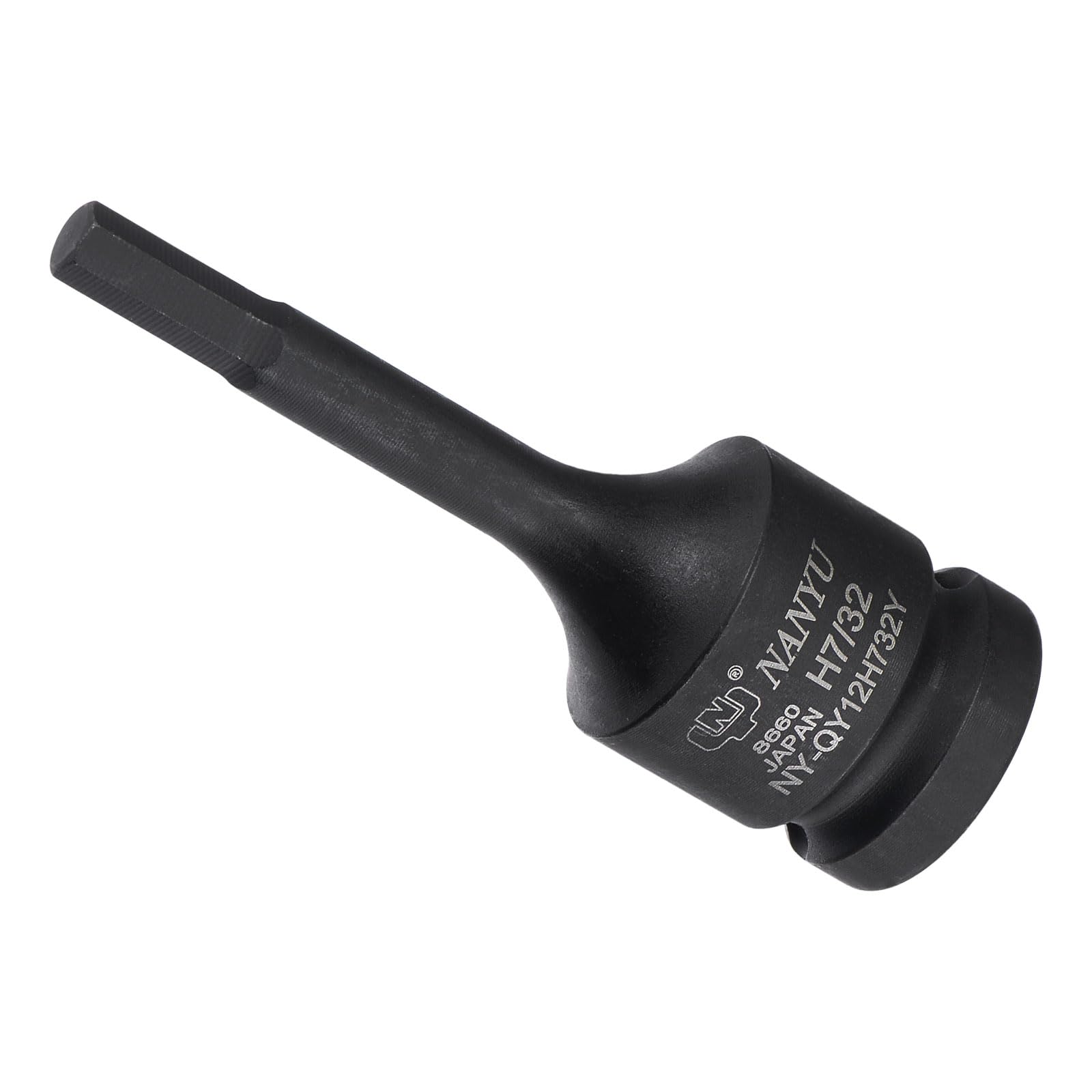 CoCud 7/32" Hex Bit Socket, 1/2" Square Drive, 78mm Length, CR-MO Chamfer Design Pin Hole, Automotive Electric Repair