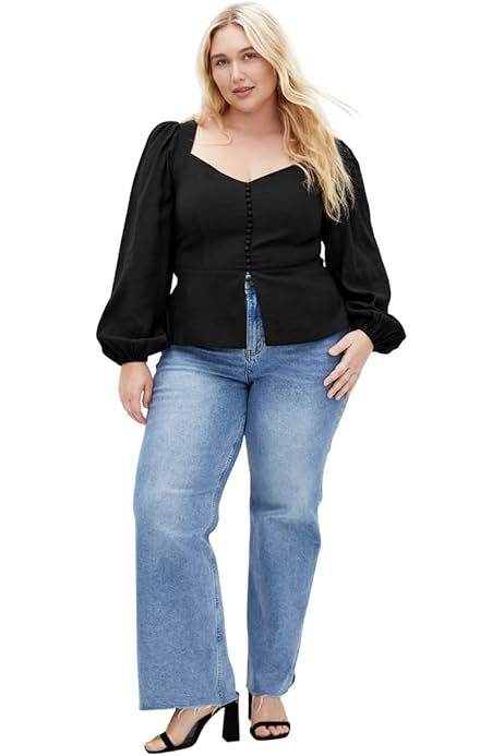 City Chic Women's Plus Size Jolie, Blk Gingham, 12 at Amazon