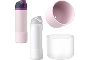 yoelike 2PCS 2 Colors Silicone Water Bottle Boot for Owala, Anti-Slip Protective Sleeve for FreeSip/Twist/Flip, Watter Bottle Accessories, Bottom Bumper Cover, Dishwasher Safe, BPA Free