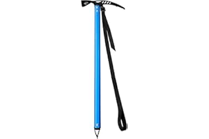 Bobillow Outdoor Camping Ice Axe Walking Pick for Camping Aluminum Alloy Mountaineering Axe Glacier Climbing Tool Lightweight Design,70 Cm (Blue)