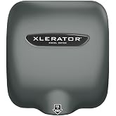 XLERATOR XL-SP Automatic High Speed Hand Dryer with Gray Cover and 1.1 Noise Reduction Nozzle, 12.5 A, 110/120 V (Gray)