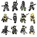 Minifigures Set - 12pcs Army Minifigures SWAT Team with Military Weapons Accessories Policeman Soldier Minifigures Toys Building Blocks 100% Compatible