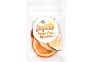 USTCM JoyFull Mixed Fruit Infusions Fruit Tea Single Pack All Natural Dried Fruits Mixed Flavors Make Perfect Tea! 15g (Tangerine, Papaya, Strawberry, Pack of 3)
