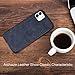 SALAWAT for iPhone 11 Case, Slim PU Leather Vintage Shockproof Phone Case Cover Lightweight Premium Soft TPU Bumper Hard PC Hybrid Protective Case for iPhone 11 6.1inch 2019 (Blue)