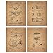 Duck Hunting Patent Prints - Set Of 4 (8 Inches X 10 Inches) Vintage Wall Art Decor Photos