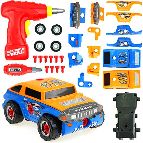 Big Mo's Toys Building Car - Build Your Vehicle Racing Cars Project Gift Kit Present for Boys and Toddlers (Best Presents For 6 Year Olds)