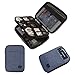 BAGSMART Electronic Organizer Double-Layer Travel Cable Organizer Electronics Accessories Cases for Cables, iPhone, Kindle, USB, Blue