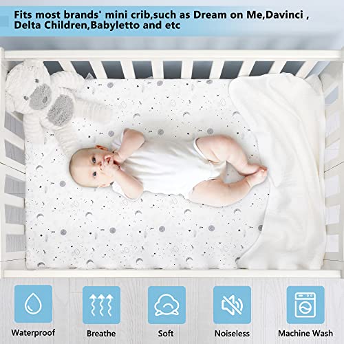 TILLYOU Cloudy Soft Waterproof Pack and Play Sheet Quilted, Breathable