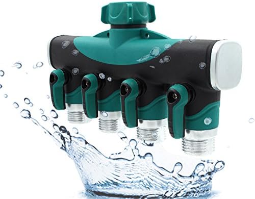 Leadrise® Garden Hose Connector 4way Garden Hose to Hose Connector Water Splitter Valve