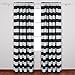 Deconovo Striped Room Darkening Curtains Rod Pocket Black and Greyish White Striped Curtains for Living Room 52W X 84L Black 2 Panel Curtains