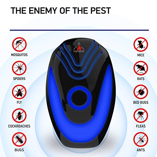 NEW 2019 Ultrasonic Pest Repeller 4-Pack - Effective Upgraded Frequency Electronic & Ultrasound, Indoor Plug-In Repellent | Anti Mice, Insects, Bugs, Ants, Mosquitos, Rats, Spiders, Roaches, Rodents
