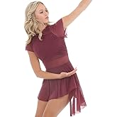 Alexandra Collection Dance Dress Flutter Sleeve Skirted Leotard Lyrical Costume