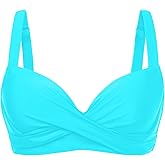 Aqua Eve Women Underwire Bikini Top - Push Up Swimsuit Top Bra Padded Bathing Suit 2025 Twist Front Swimwear