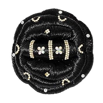 Buy Styling Fashion Synthetic Hair Buns Dark Black Ad Stone Fancy