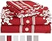 Amazon Brand – Pinzon Lightweight Cotton Flannel Sheet Set - Queen, Snowflake Bordeaux