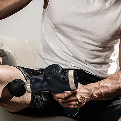 MASWATER Massage Gun Percussion Massager for Athletes Muscle Deep Relaxation Portable Handheld Deep Multifunctional Massager 30 Speeds Personal Percussive Massage (Black)