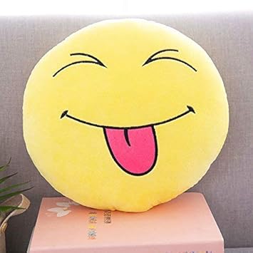 Punyah Creations Smiley Thick Plush Pillow Round Cushion Pillow Stuffed /Gift for Kids