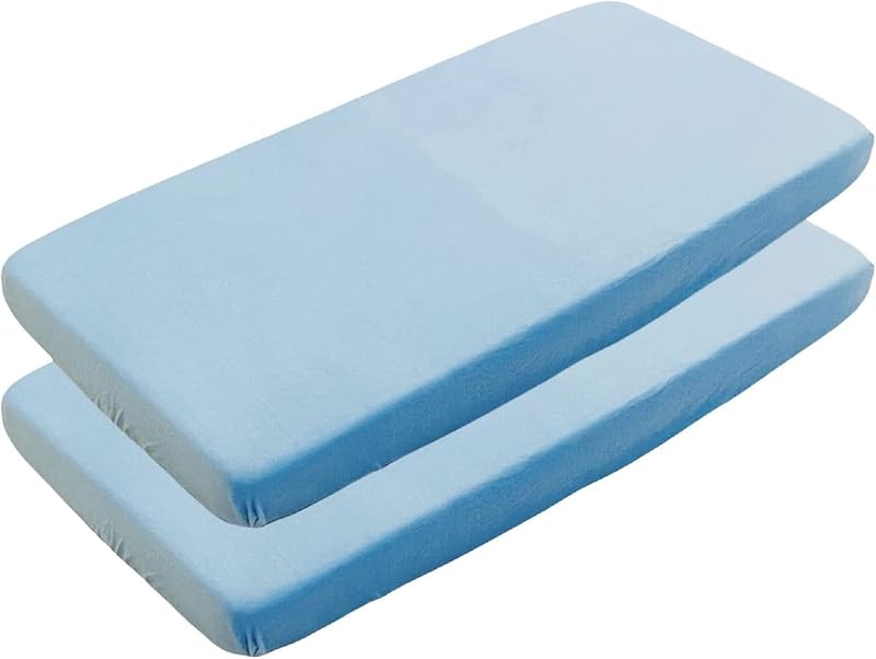 Sasma Home 2 x Cot Bed Fitted Sheets 100% Cotton 70x140 cm