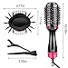 Hair Dryer Brush, Looffy 3 in 1 One Step Hair Dryer & Volumizer, Negative Ion Air Hair Brush, Electric Rotating Hot Air Brush, Salon Styler for Straightening, Curling, Blow Dryer Straightener - Black