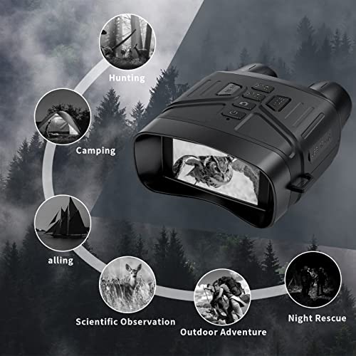 Night Vision Binoculars 4K Digital Night Vision Goggles for Adults, 3'' Digital Infrared Night