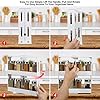 Rotating Spice Rack Plastic Seasoning Spice Jar Rack Storage 2 Tier Pull Out Kitchen Cabinet Organiser Slide Salt Bottle…