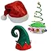 Funny Party Hats (SET OF 3) Plush Santa Hat