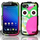 For ZTE Warp Sequent / Warp 2 N861 (Boost) Rubberized Design Cover - Owl Design