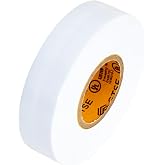 GTSE - White Electrical Tape 1 Roll, 3/4in x 66ft, UL/CSA Listed | Waterproof PVC Vinyl Tape, UL/CSA Listed, Self Adhesive - For Wire Insulation &amp; Electrical Repairs