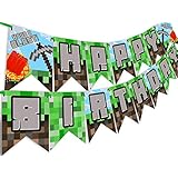 POP parties Pixel Party Happy Birthday Banner - Made in The USA - Blast