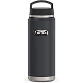 THERMOS ICON SERIES Water Bottle with Screw Top Lid - 40 Ounce, Granite - Stainless Steel Vacuum Insulated Water Bottle with Lid
