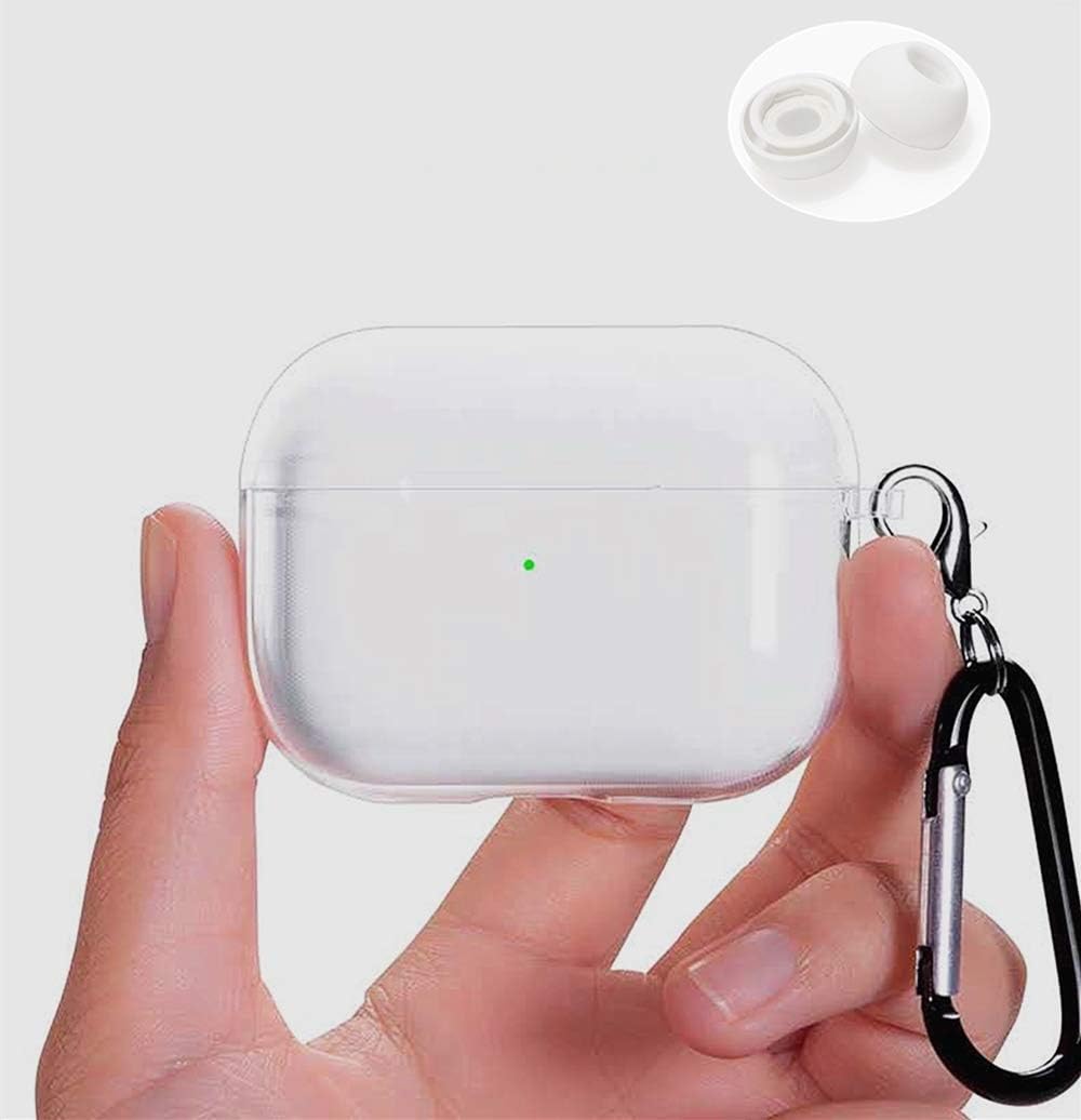 TFWell Airpods Pro Case Cover 2019, Upgraded Clear Protective Carrying Case Skin for Apple Airpod Gen3 with Keychain and Earplugs