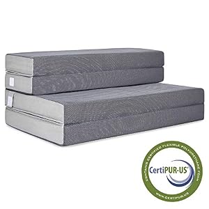 Image of Best Choice Products 4in Thick Folding Portable Full Mattress Topper w/ High-Density Foam, Washable Cover